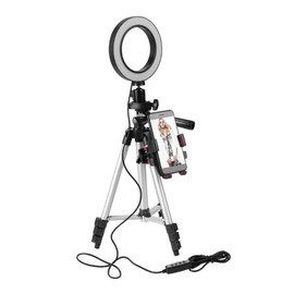 jojofuny Dimmable Tripod Stand Phone Holder for Live Streaming Video Chat and Photography Multi-Purpose Lighting