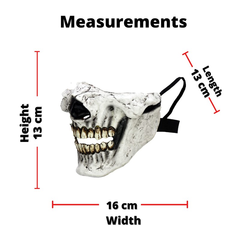 Ghoulish Productions Muzzle Skull Half Mask, White