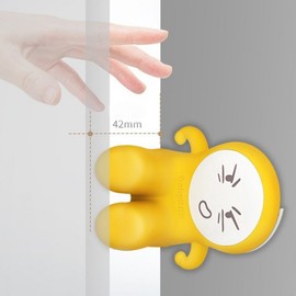 Rotating One-Touch Anti-Slam Finger Pinch Door Stopper Door Bumper 2ea
