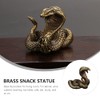 TOYANDONA Brass Cobra Snake Statue Cobra Snake Sculpture Wealth Figurine