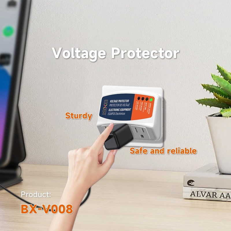 BXST Refrigerator Surge Protector 3 Outlet Power Strip for Home