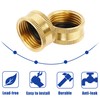 Hourleey Brass Garden Hose End Caps, 4 Pack 3/4" Female