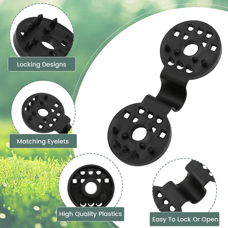 Pack of 30 plastic clips, awning, black special clip with