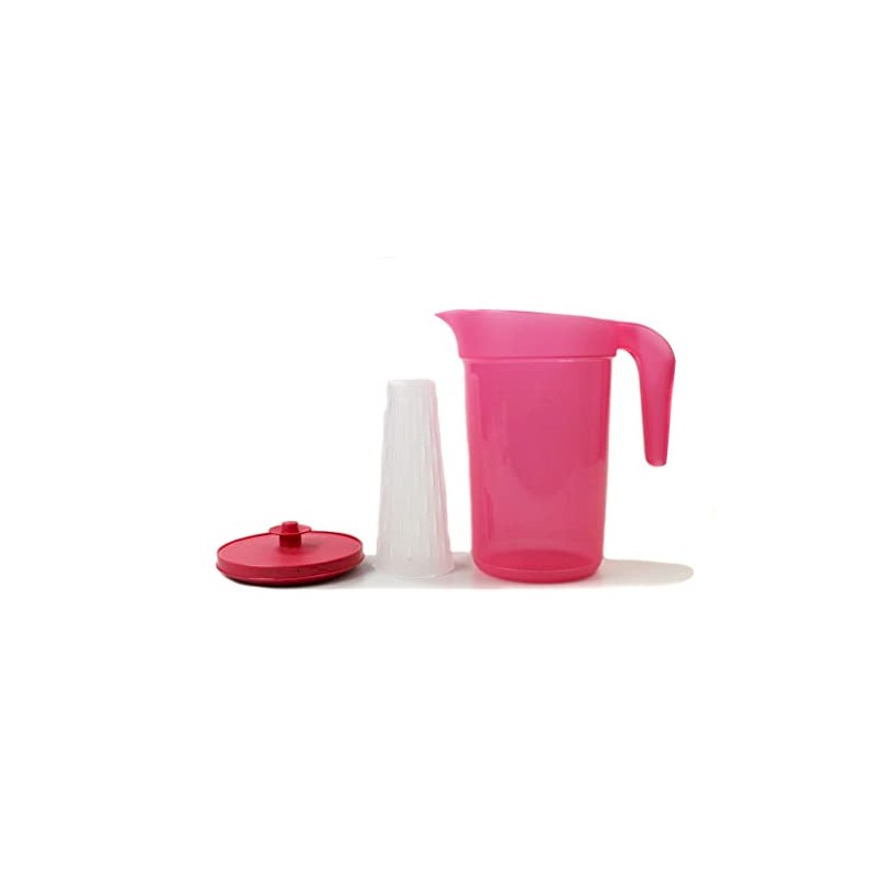 Tupperware Aloha Picnic Jug 2.0 L Pastel Red with Lid