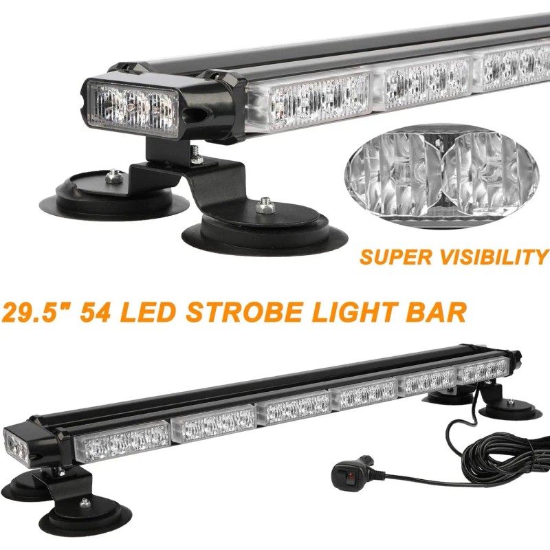 29.5-Inch 54 LED Strobe Light Bar Double Side High Intensity