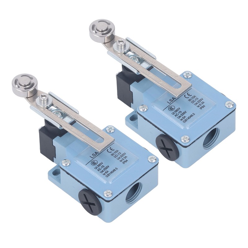 2Pcs Momentary Limit Switch Adjustable Roller Micro Limit Travel Switch