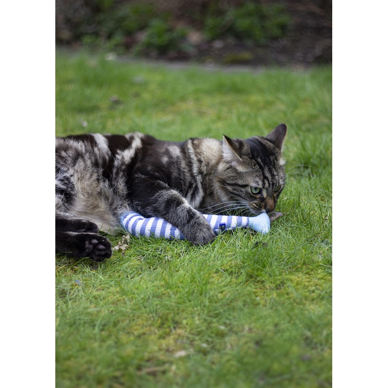 Rosewood Battersea Catnip Kicker Fish (Stripe), Catnip Toy, Cat Fish