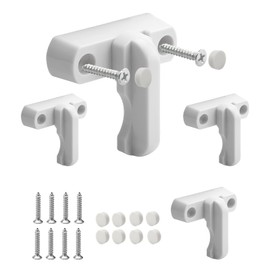Pack of 4 Window Latches Window Lock 180° Swivel Latch Safety Locks with Mounting Screws Child Safety Burglary Protection Window Lock for UPVC PVC Window and Door