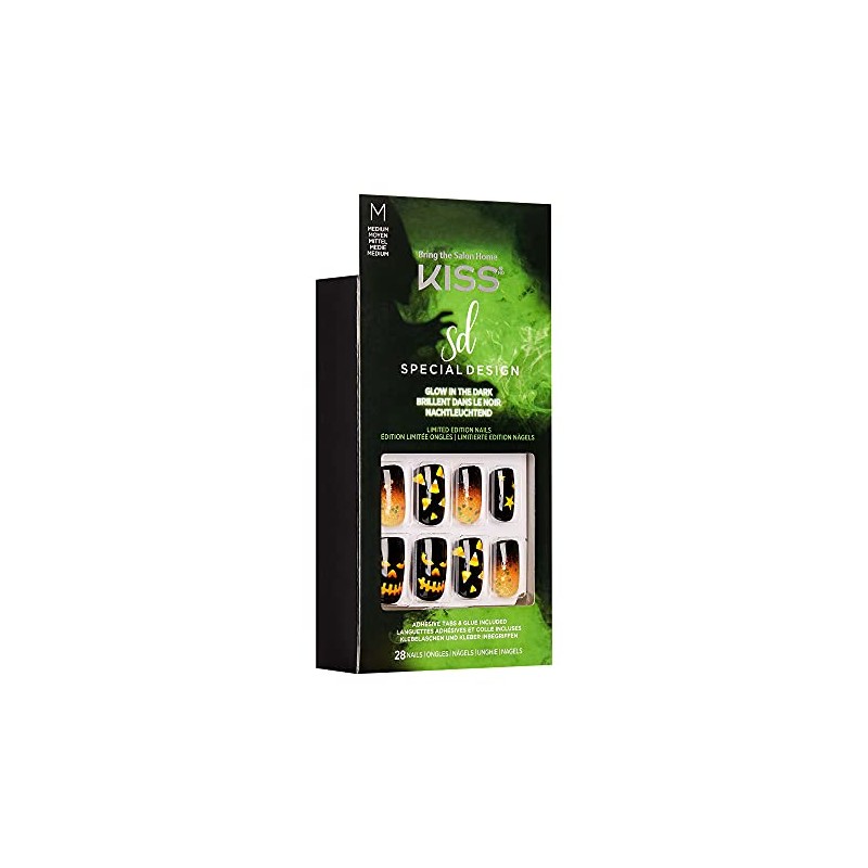 Kiss Halloween Special Design Nails - Spooky Season, Medium Length,