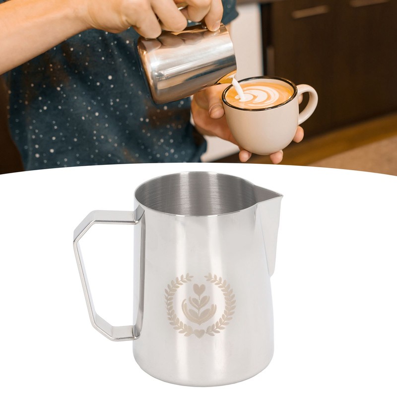 Milk Frothing Pitcher Stainless Steel Frother Jug Mixing Cup Pot