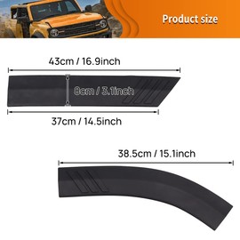 Xomzema 4PCS Roll Bar Protector Cover, Full Covers D Pillar Roll Cage Padding Cover Prevent Scratching Paint Edge Protective Guard Accessories for Ford Bronco Offroad 4 Door 2021 2022 2023