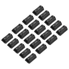 sourcing map 20Pcs Ferrite Filter Ring Core RFI EMI Noise Suppression Cable Clip ID 9mm for Electronic Devices, Industry, Black