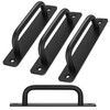 Malimali 4 Pack Black Barn Door Handles, 5" Hole Center