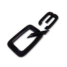 MCK Auto - Q3 Black Glossy Front Rear Mudguard Black Badge Logo Boots Emblem Sticker Tuning