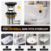 Sink Pop Up Drain Stopper Assembly Kit with Ball Lift