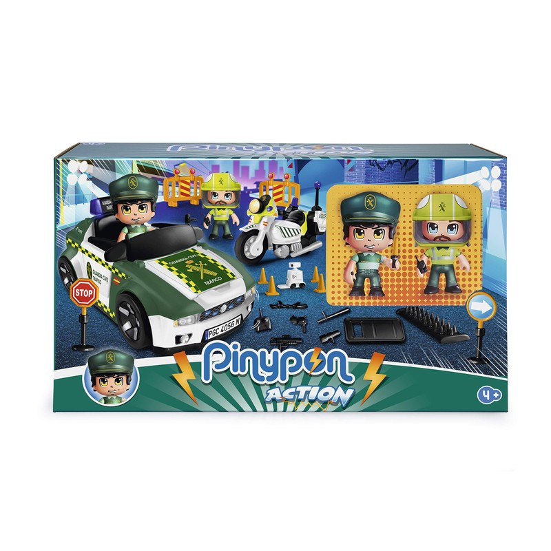 Pinypon Civil Protection and Motorcycle, Police Car, Toy Car, 700015836