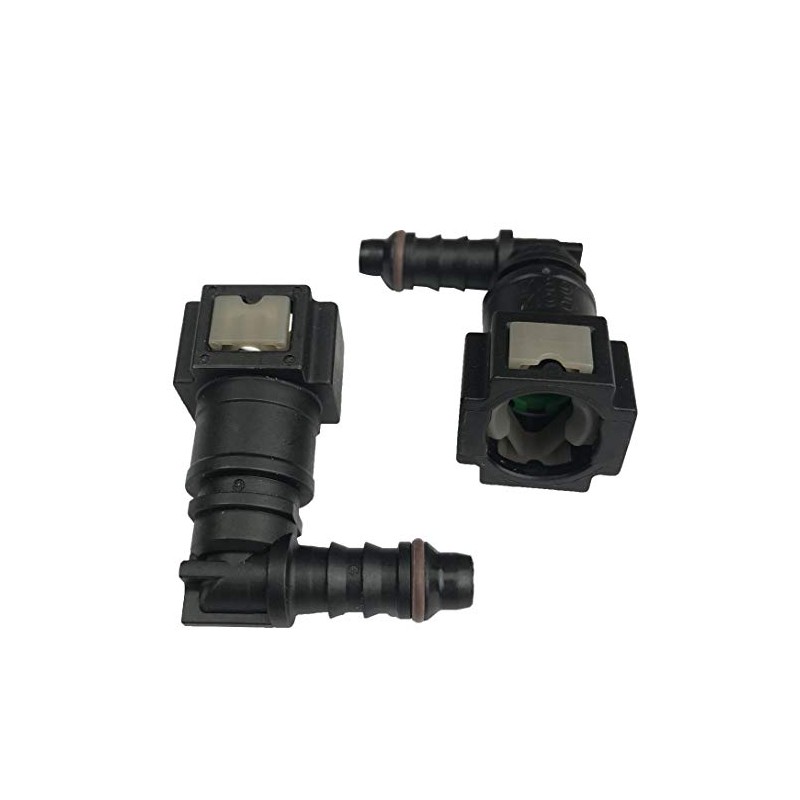 3/8 to 1/4 ID 90 Degree Fuel Line Connector Bundy