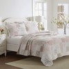 Laura Ashley - King Quilt Set, Reversible Cotton Bedding with
