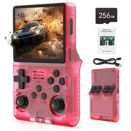 RegiisJoy Handheld Game Console 3.5 inch IPS Screen 30000 Games Mini Retro Console 3800mAh Portable Pocket Arcade 45 Emulators 256G TF Card Red
