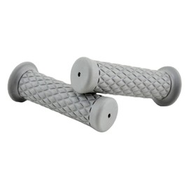 Plus Nao(プラスナオ) ハンドルグリップ 左右セット バイク用品 交換用 貫通タイプ 22mm 原付 バイク スクーター カスタム 傷防止 汚れ防止 - グレー