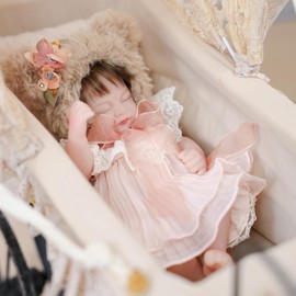 Cloveray Interactive Baby Doll | Realistic and Movable Body, Detachable Costume, Water Play OK|Perfect Doll for Birthday, Anniversary, Celebration, Interior Decoration (Name Lulu) (Sheep)