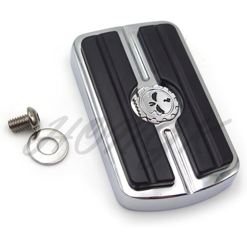 Chromed Willie G Skull Foot Large Brake Pedal For Harley