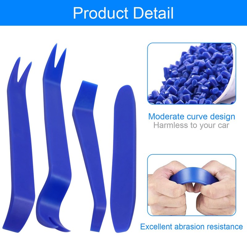 Abnaok Trim Removal Tool, 5 Pcs Plastic Pry Tools Fastener