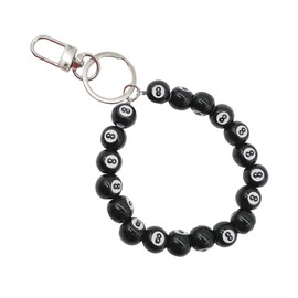 kapitomanio Billiards Ball Bracelet Lucky 8 Ball Keychain Mobile Black 8 Phone Lanyard Funny Gift for Billards Lover Pool Lover Christmas