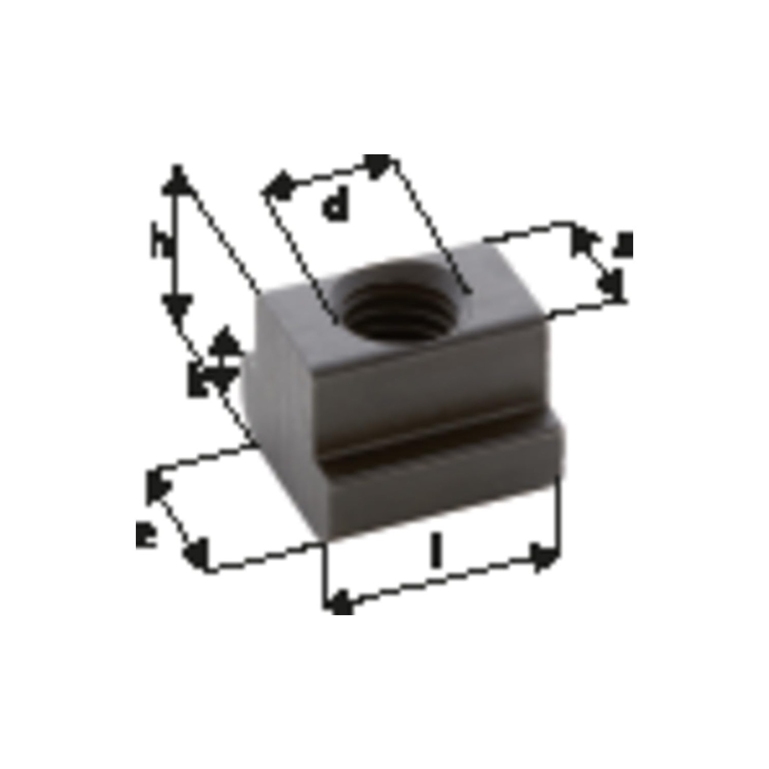 AMF T-Slot Nut DIN 508 M10 x 12 mm 80036 (T-slot nuts T-slot nut ...