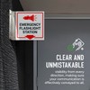 Emergency Flashlight Station Projecting Sign, Double Sided, 6x6 Inches, ACM,
