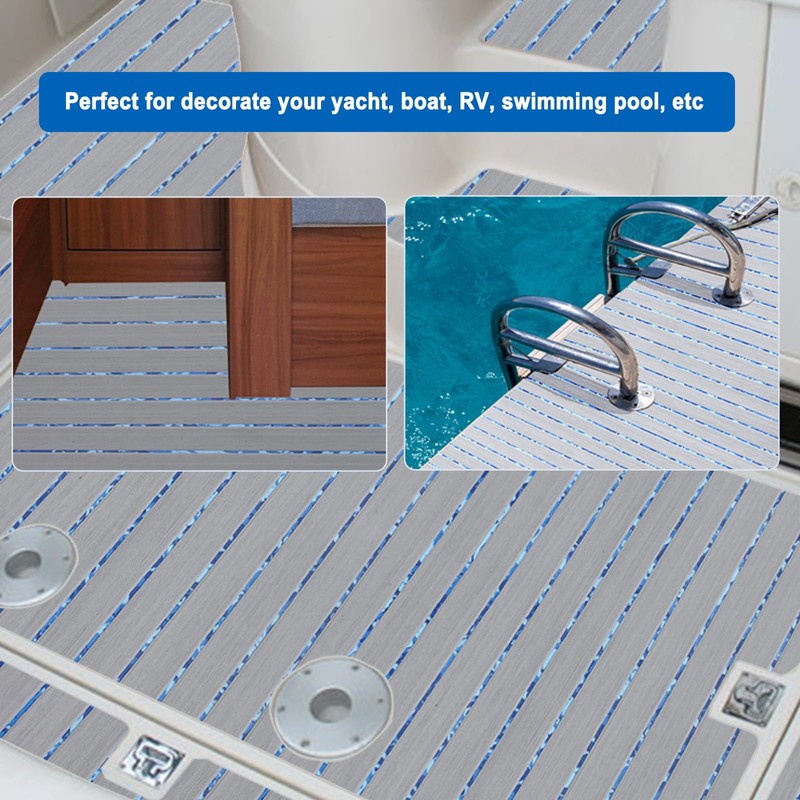 HZshark Boat Flooring EVA Foam Boat Decking Self-Adhesive 6mm Non