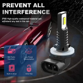 TJJTGBR Compatible for Deere Gator 590i S4 590M 625i 825i 855d AM144881 LED Bulbs, 886/894/896/881 Light Bulbs, Plug N Play, 300% Brightness, 6000K White 12V Light Bulbs, 2-Pack