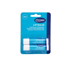 Dermisa Lip Balm with Beeswax, Aloe Vera, Olive Oil and natural extracts | Paraben Free, Petrolatum Free | 0.15 OZ | Pack of 2