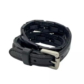 Patricia Nash Clarette Woven Cuff Bracelet Black