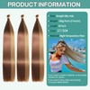 Locescsoc 24 Inch Straight Hair Extensions 150g 3 Packs Bone
