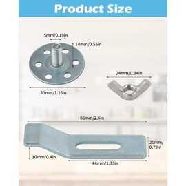 AOKLIT 12 Pcs undermount Sink Clips, Under Mount Sink Brackets, Heavy Duty Sink mounting Clips for Bathroom, Granite, Kitchen, Vanity Countertop Sink Supports, Silver