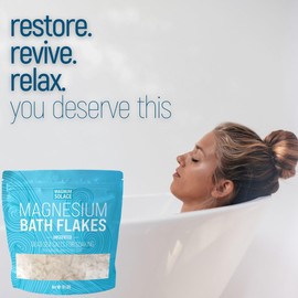Magnesium Flakes for Bath - Magnesium Chloride Flakes - Dead Sea Salts for Soaking, 3.0 LBS