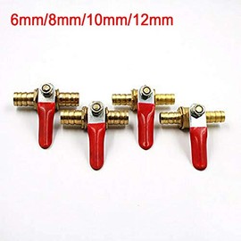 Supertool Tap Connector 10 mm Brass Shut-off Valve Grooved for Air Gas Water Fuel (Pack of 1)