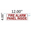 Buildingsigns.com FIRE Alarm Panel Inside Sign (White,Reflect