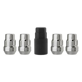 DPAccessories Locking Lut Nuts Compatible with 2005-2009 Saab 9-7x | for Factory Aluminum Wheels Only | Set of 4 Chrome Wheel Locks & 1 Key | DSB97X01F-CH/LK1
