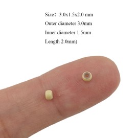 HAHIYO Blonde 3.0x1.5x2.0mm Micro Links Hair Extension Beads Nano Ring Hair Extensions Rings with Thin Silicone Lining for Invisible Professional Salons Extensions Tool, 200Pcs