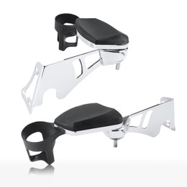 Passenger Armrests, with Cup Holders Adjustable Armrest for Harley Touring Electra Road Glide 1997-2013