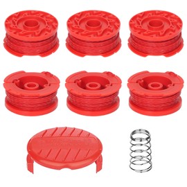 Dilsuaco CMZST0803 8pcs String Trimmer Line(0.08",20Ft) with Cap Head,Weed Eater Wacker Replacement String Line,Compatible with Craftsman CMCST910 Series, CMCST910M1 CMCST910B