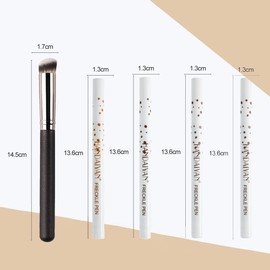 Cerioll Freckle Pen Set, 4 Pieces Natural Freckle Makeup Pen Set, Buildable Coverage, Waterproof Long-Lasting (Light Brown+Natural Coffee+Chestnut+Dark Brown)
