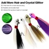 Natufish Bucktail Jigs 3Pcs Hair Jig Lure Hooks,Surf Fishing Hair