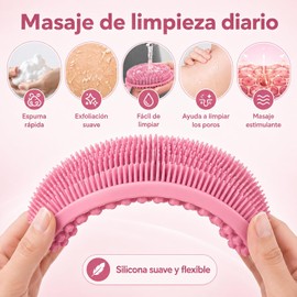 2 Piezas Cepillo Corporal de Silicona Doble Cara para Exfoliar y Masajear