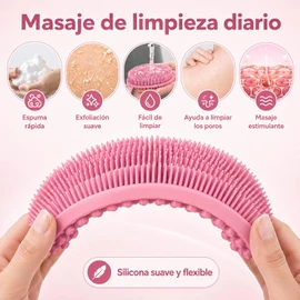 2 Piezas Cepillo Corporal de Silicona Doble Cara para Exfoliar y Masajear