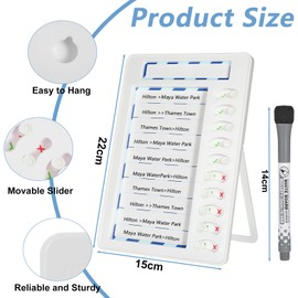 Chores Chart for Kids, Dry Erase Chore Chart, to Do List Whiteboard, for Adults Kids Portable Chore Chart Memo Boards Daily Detachable Reusable Checklist, Stickers and Markers