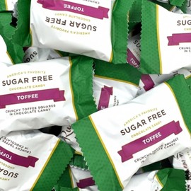 Sugar Free Toffee Filled Chocolate Delight-1 lb Deliciously Crafted for a Guilt-Free Indulgence Made with Stevia Extract-Perfect for Health-Conscious Chocolate Lovers(16 oz)