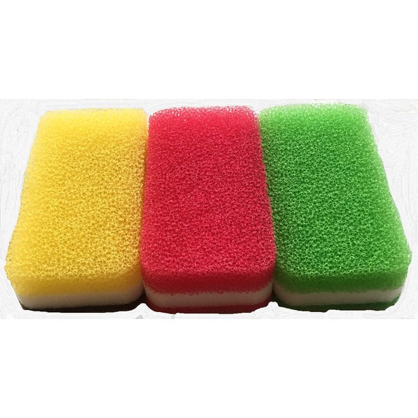 Duskin Kitchen Sponges, Set of 3 Pieces, Anti-Bacterial Type, Colors May Vary